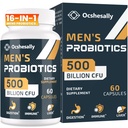 פרוביוטיקה לגברים, 500 מיליארד CFUs & 12 Strains Mens פרוביוטיקה, עם Turmeric, Cranberry, Goji - פרוביוטיקה לבריאות העיכול, Gut, Immune & Bloating, Prostate & Urinary Tract Health, 60 קפסולות