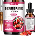 Berberine תוספת נוזל טיפות - Berberine HCL 1500 מ"ג עם Ceylon Cinnamon, Bitter Melon, התעמלותnema סילבסטר עבור Immune, מערכת העיכול ובריאות הלב, Natural Strawberry פלמור, 2 Fl Oz Oz, 2 Fl Oz Oz Oz, 2 .