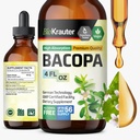BIO KRAUTER Bacopa Monnieri נוזל - תמיכה המוח ברהאמי - אלכוהול & סוכר חינם Bacopa Herb טיפות 4 Fl.Oz.