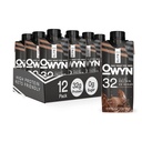 OWYN Pro Elite Vegan High Protein Shake, שוקולד, 32g צמחי חלבון מבוסס, עם סיבים, Prebiotics, Superfoods Greens, Workout and Recovery, 0g Netbs, Zero Sugar, Keto (12 Pack)