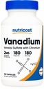 Nutricost vanadium + Chromium 2mg 180 קפסולות צמחוניות - Gluten Free, non-GMO - Vanadium תוסף