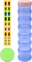 7 יום גלולות מארגנת Case Stackable Weekly תוספי ויטמינים גלולות הולדר Dispenser אקסטרה גדול Translucent כחול עם תווית ועוד אחד