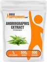 BulkSupplements.com Andrographis לחלץ אבקה - Andrographis Paniculata, Herbal Supplement - Gluten Free, 1g לכל משרת, 500g (1.1 lbs) (Pack of 1)