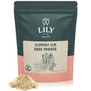 לילי של עמק Slippery Elm Bark אבקת Ulmus Rubra - No Irradiated No Contaminated - Pet Friendly - Vegan & Gluten-Free - ארוז ב Pouch בר קיימא (16oz, 453g)