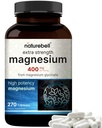 NatureBell Magnesium Glycinate 400 מ"ג אלמנטל, 270 קפסולות | 100% Chelated for High Absorption