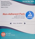 דינארקס Non-Adherent Pad, Sterile, 2x3, Box/100