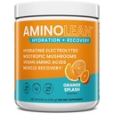 AminoLean hydroting אבקת אלקטרוליט ושותה התאוששות עם מינרלים ים, Nootropic Mushrooms, ואת טבעוני Amino Acids, BCAAs + EAAs עבור פוסט עבודהout שריר בניין, כתום Splash Splash Splash