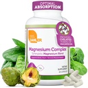 Zahler Magnesium Complex תוסף - Multi Magnesium תוסף תערובת עם Magnesium Glycinate, Malate, Aspartate, Turinate ו Oxide Plus ויטמין B6 - Bone Nerve Heart & שריר בריאות (60 קפסולות)