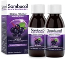 Sambucol Black Elderberry Syrup - Sambucus Elderberry Syrup, Black Elderberry נוזל, Immune Support for Kids and Adults, High Antioxidants, Gluten Free - פורמולה מקורית, 4 Fl Oz, 2Pack