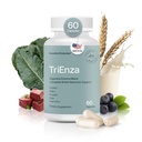 יוסטון Enzymes TriEnza - תוסף Enzyme עבור Gluten, Casein, Soy, חלבונים, carbohydrates, Fats & Polyphenols - Enzymes for Women & Men (60 קפסולות)