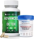 Advanced Detox ניקויse, Detox Kit with Test Cup, Natural Detox & ניקויse עם Milk Thistle, Licorice אבקת ועוד, גוף ניקוי Detox עבור נשים וגברים, 42 קפסולות, 1 Pack