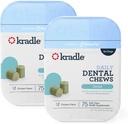 Kradle Dental Chews for Dogs - Ashwagandha Pyridoxine HCL אבקת - Nighttime Dental Routine - תמיכה מרגיעה ובעל פה Hygiene - 150 צ'אדות