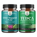 Bundle of Liver Support Supplement with NAC for Liverse and Advanced Bile Salt TUDCA תוספת עבור Gallbladder Kidney ו- Liver Support