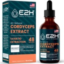 Cordyceps Mushroom תוסף - Faster Absorption Than Cordyceps Mushroom קפסולות או אבקה - תמצית Cordyceps שלנו מקדם אנרגיה & Sta Support - Mushroom - 2 Fl Oz על ידי E2H