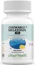 Maxi Health Chewable Melatonin, מלטונין כשר, מלטונין למבוגרים ולילדים, סיוע טבעי למבוגרים וילדים, Melatonin Chewables Alternative to Melatonin Gummies Kids Dose, (100 Count)