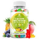 Calcium Magnesium Zinc תוספת עם ויטמין D3, סוכר חינם Calcium חניכיים עבור נשים גברים, גבוה כוח מגנזיום מגנזיום חניכיים עבור העצם & שריר ובריאות החיסון, מעורב פלבקטורים - 60 הרוזן