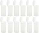 12 חבילות גלולות פלסטיק ריקות עם Caps, Airtight Multi-Pur נניח 13 Dram Piller המכיל פופ Top Caps עבור תרופות, תוספים, או כל פריטים קטנים (Clear Transud)