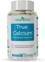 Tru Calcium 1000 מ"ג תוספת לגברים ונשים עם ויטמין D3 & Natural Magnesium עבור עצמות בריאות - 60 טבליות טבעוניות