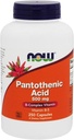Now Foods Pantothenic Acid, 250 כובעים / 500 מ"ג (Pack of 2)