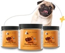 kin+kind Organic סיבים לכלבים & Cats - Pumpkin Boost for Healthy Poops - Digestive Health - Flax Seed, ג'ינג'ר, Turmeric וקוקוס - Made in USA - Bundle (3 x 8 oz)
