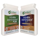 חזון Defender A.M.D. Plus & BP Eye Care Bundle - תוספי עיניים מתקדמים עם AREDS2 (Lutein, Zeaxanthin, ויטמין C & E, Copper, Zinc), Plus Meso-Zeaxanthin, Bilberry, Pine Bark. מיוצר בבריטניה