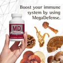Waiora MegaDefense Mushroom קפסולות עבור Daily Wellness, 6 Mushroom תוסף: Reishi, טורקיה Tail, Cordyceps, Maitake, Agaricus & Shitake, non-GMO (2 בוטאט / 60 Veggie Cap serv)