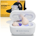 Audien Hear ATOM PRO 2 Wireless Rechargeable OTC Hearing Aids, Premium Comfort Design וכמעט בלתי נראה
