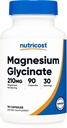 מגנזיום Glycinate קפסולות (90 קפסולות, 210 מ"ג Per המשרת) - מגנזיום Glycinate תוסף עבור Gentle Absorption