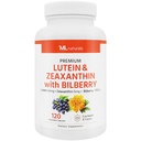 ML Naturals Premium Lutein & Zeaxanthin עם Bilberry 120 קפסולות ירקות. Lutein 40 מ"ג, Zeaxanthin 5 מ"ג, ו Bilberry 100 מ"ג. איכות Premium עיניים בריאות וחזון, NSF-Certified & cGMP-Compliant