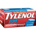 Tylenol Pm תוספת כוח כאב Reliever + Sleep Aid, 225-caplets (1 Pack)