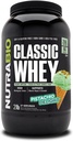 NutraBio Classic אבקת חלבון Whey - 25G חלבון Per Scoop - פרופיל Amino Acid - No Fillers, Artificial Colors, Preservatives - (Pistachio Delight, 2 פאונד)