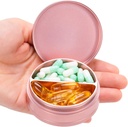 Metal Pill Case 2 השוואה - קופסת גלולות למניעת מים עבור נסיעות יומיות, Pocket Purse Contain Piller Holder Compact Medicine מארגנת עבור ויטמינים שמן שמן דגים
