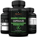 Super Greens - Immune System Support - 500 מ"ג 120 קפסולות טבעוניות - Superfoods for Daily Booster - Healthy Keto Band with Acai, Wheatgras, Guarana, Chlorella, Flaxseed, Fita, Maca - על ידי NextGenUU.