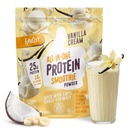 FlavCity Vanilla All in One חלבונים אבקת שקד - On the Go Meal Alternative + Collagen Peptides, Reishi & Cordyceps - Focus, Skin, Hair & Joint Support - 100% Grass פד פדו Whey, 20 משרתים