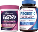 מתכון נשים Probiotics & Probiotics 100 מיליארד CFUs Bundle, Vaginal & Urinary Health, Digestive Comfort for Men & Women, Shelf Stable, נדחה לשחרר