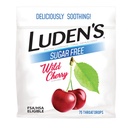 Luden's Sore גרון הקלה Lozenges for Minor Everyday Irritation & Dry Mouth, Sugar Free Wild Cherry Flavored Drops, 75 Count