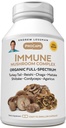 AndREW LESSMAN Immune Mushroom 360 קפסולות - תערובת ספקטרום אורגני מלא של שבעה Mushrooms - תומך בתפקוד Immune בריא - לא תוספות. תוסף Mushroom Complex
