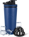 Ice Shaker Insulated Stainless Steel Shakerבק | 26oz, הצי קר במשך 30 שעות | גביע מבודד עם Twist-on Agitator