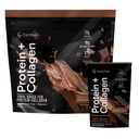 חלבון + אבקת קולגן | 23g חלבון (Grass-Fed Whey + Collagen) | 3.7g BCAAs | תמיכה שריר ובריאות משותפת | Gluten & Soy Free | No Artificial Ingredients | 15 Sachets - שוקולד שוקולד