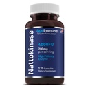 AgeImmune Nattokinase תוספת של 4000 FU 200 מ"ג - Enzyme - Cardiovascular Support 120 קפסולות -Deriveed from Japanese Natto - Made in the USA Without Magnesium Stearate.