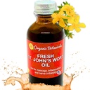 Em's Herbals Fresh St. John's Wort Oil - Wild Harvested in USA, Natural Solution for Nerve Discomfort, Skin Eruptions, Wound Care, Scar, and למתוח מארקים - עור, פנים, גוף, שיער, שמן עיסוי (2 Oz)