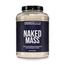NAKED vanilla Mass - All Natural Vanilla Weight Gainer אבקת חלבון - 8lb Bulk, GMO Free, Gluten Free & Soy Free, No Artificial Ingredients - 1,260 קלוריות - 11 משרתות