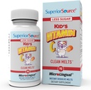 ויטמין C נקי מלטס - Immune Support Supplement for Children - פחות סוכר - non-GMO, Gluten-Free & Preservative-Free - 90 microLingual Instant-Dissolve Tablet