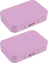 2 PCS Pill Box with Mirror, Portable 3 Compartment Medicine PillPSKer, Pretty Small Pill Case Supplementer Pill Holder for Purse Travel (Pink)
