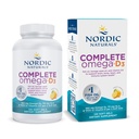 Nordic Naturals Complete אומגה-D3, Lemon Flavor - 120 Soft Gels - 565 מ"ג אומגה 3 + 70 מ"ג GLA + 1000 IU ויטמין D3 - EPA & DHA - עור בריא, קוגניציה, חיובי Mood - לא-GMO - 60 משרתים