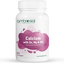 AMBROSIAL Calcium Magnesium Zinc עם ויטמין D3 Pack של 1-60 קפסולות