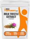 BulkSupplements.com Milk Thistle Extraction - Herbal Supplement, Milk Thistle Supplement - Gluten Free, 250 מ"ג עבור שירות, 100g (Pack of 1)