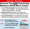 קרם ניקוי עצבי עבור נוירופתיה - Premium Nerve Cream 3X פעולה עבור הקלה ממוקדת ונומח נוחות - כוח מקסימלי עם 4% Menthol, Arnica, MSM עבור רגליים Legs & Back - 2 Oz