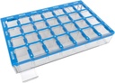 EZY DOSE Pill מארגנת שבועי (7 ימים), רפואת פלאנר, ויטמין Box, השוואות קטנות עם Easy Fill Tray Case, 4 פעמים ביום, Easy to Use Containers, Clear Lids, Blue, BPA Free