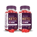 Justified Laboratories (2 Pack Proton חלבון Keto ACV Gummies Extreme 2000MG Proton Keto Gummies Apple Cider Vinegar פורמולה עם אבקת מיץ Pomegranate B12 טבעוני non GMO 120mys